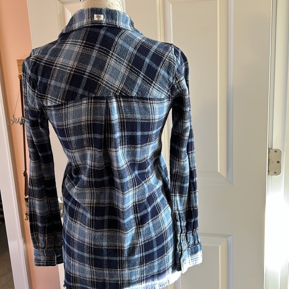 Blue Plaid Women's shirt - Picture 5 of 6
